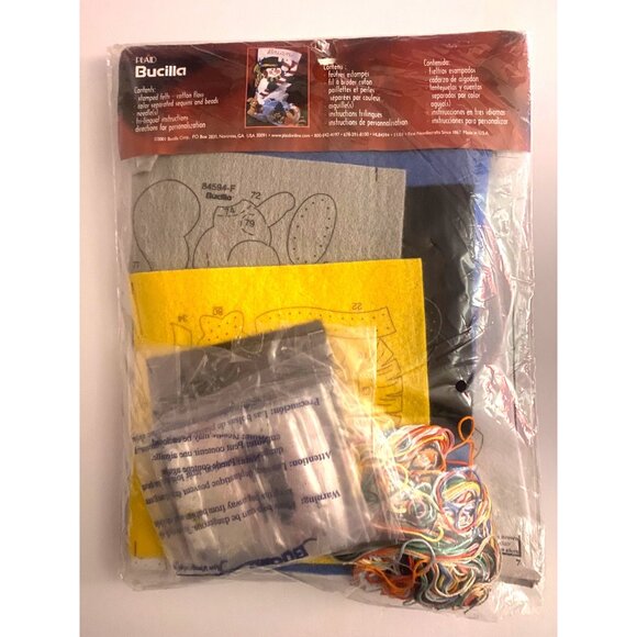 NOS Bucilla Snowman 18" Felt Stocking Kit "In The Spirit" 84594 - Picture 5 of 6